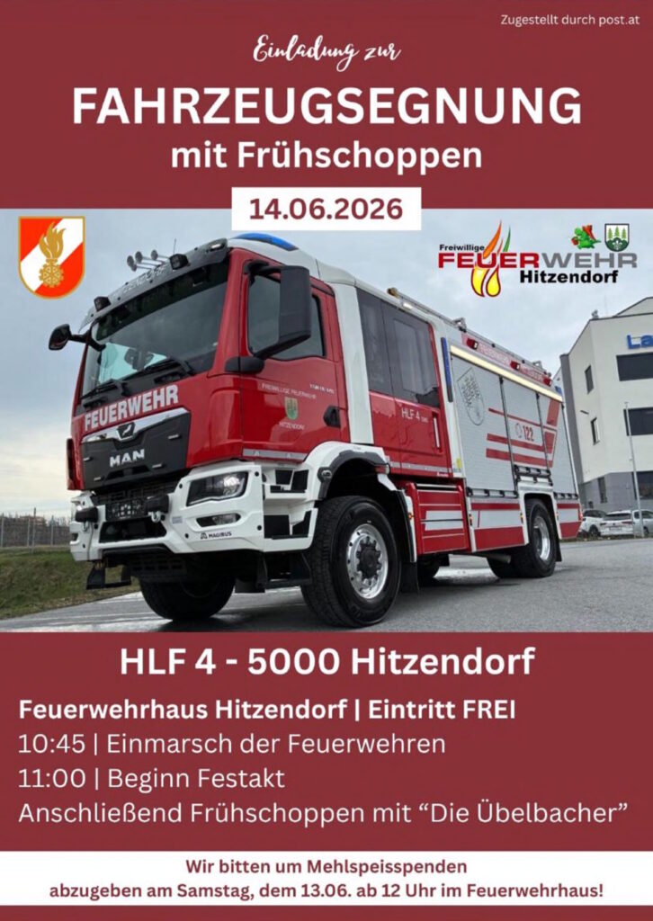 Feuerwehr-Sommerfeste 2026: Die wichtigsten Termine in Graz-Umgebung und darüber hinaus