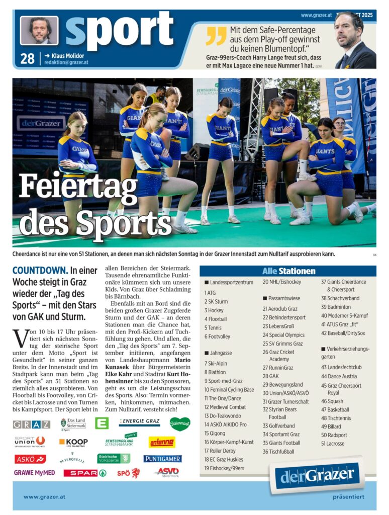 Viel los von 5. bis 7. September – 25 Tipps für Feste, Sport, Kultur & mehr rund um Gössendorf und Fernitz-Mellach