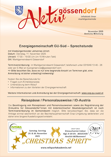 19. Gemeindeaussendung 2025