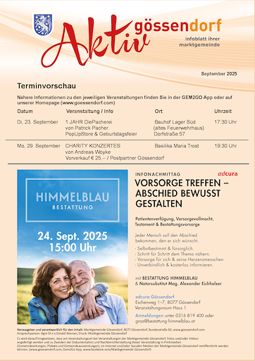 15. Gemeindeaussendung 2025