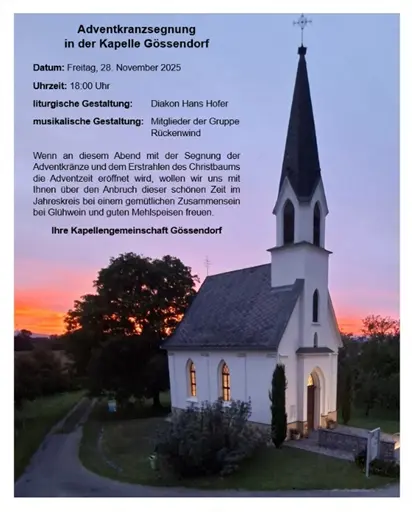 Erstes Adventwochenende: Christkindlmärkte, Konzerte, Eislaufstarts und mehr in Gössendorf, Fernitz-Mellach, Raaba, Kalsdorf und Umgebung