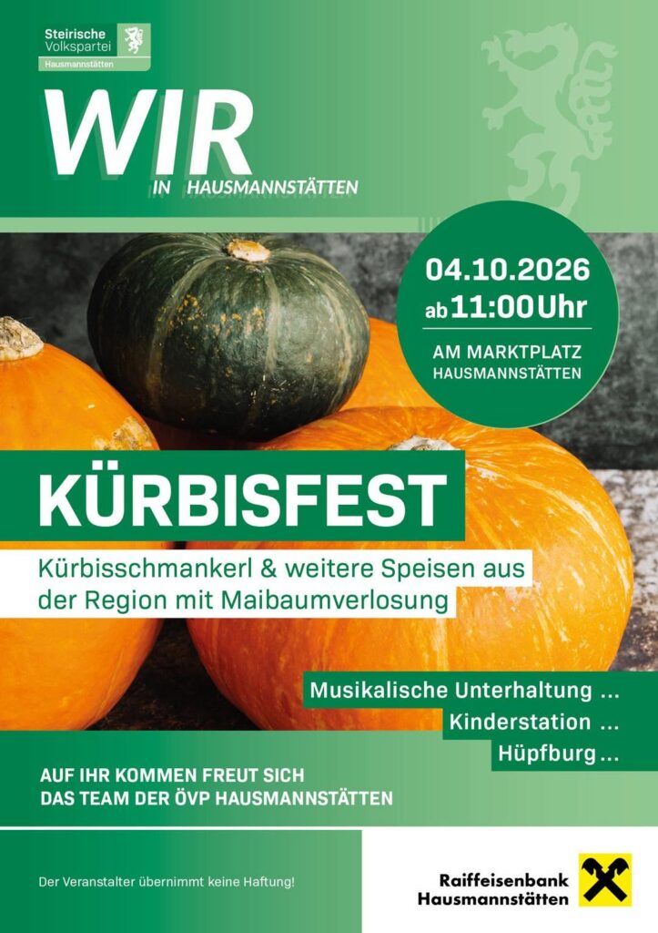 Veranstaltungen Herbstübersicht Gössendorf, Fernitz-Mellach, Hausmannstätten, Vasoldsberg, Raaba-Grambach & Hart bei Graz sowie Umgebung