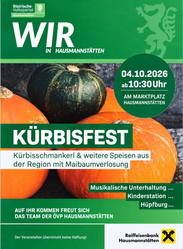 Veranstaltungen Herbstübersicht Gössendorf, Fernitz-Mellach, Hausmannstätten, Vasoldsberg, Raaba-Grambach & Hart bei Graz sowie Umgebung