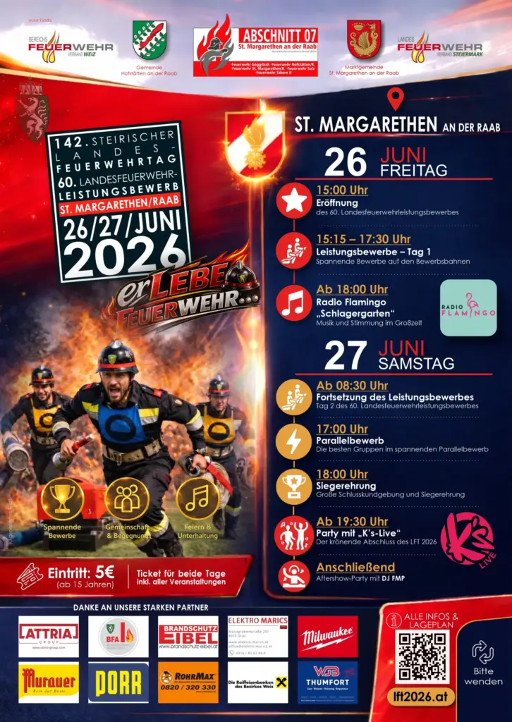 Feuerwehr-Sommerfeste 2026: Die wichtigsten Termine in Graz-Umgebung und darüber hinaus