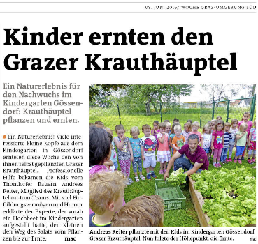 Grazer Krauthäuptel im Kindergarten