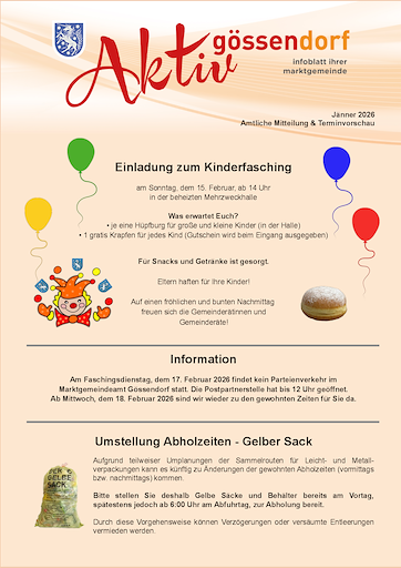 1. Gemeindeaussendung 2026