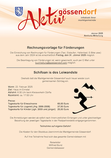 1. Gemeindeaussendung 2025