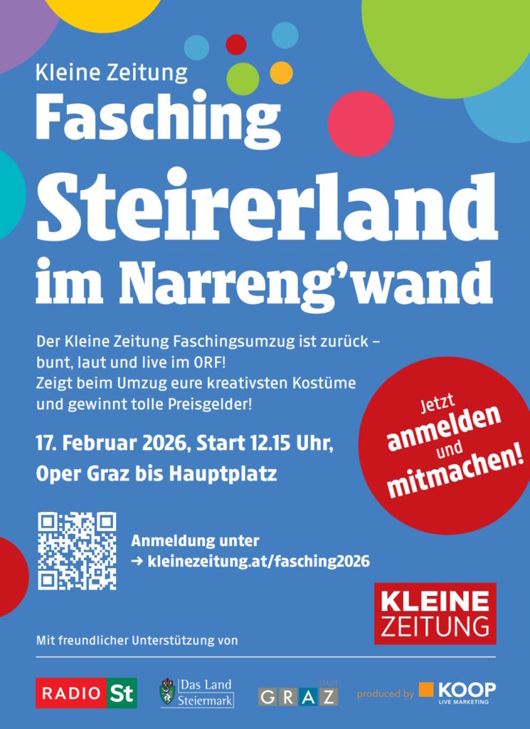 Alles Fasching – Terminübersicht 2026 Graz-Umgebung Süd
