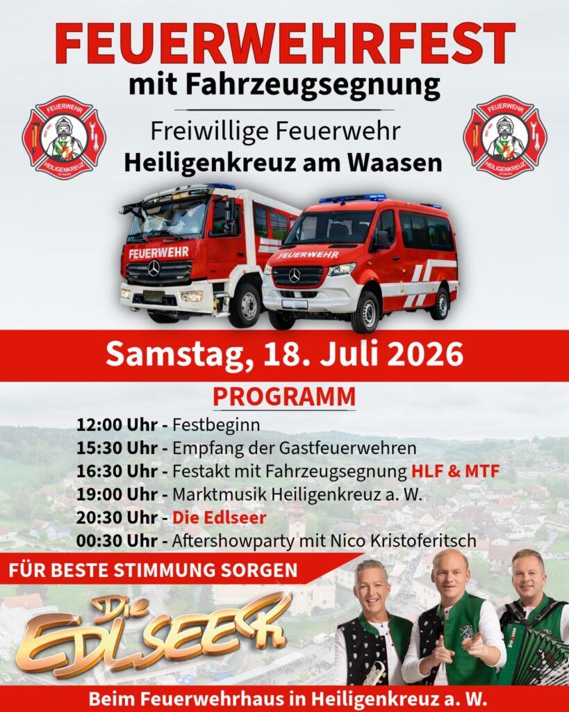 Feuerwehr-Sommerfeste 2026: Die wichtigsten Termine in Graz-Umgebung und darüber hinaus