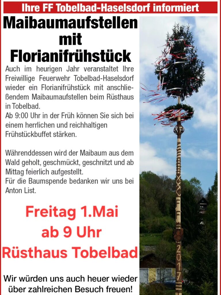 Maibaumaufstellen, Motorradweihe, Wandertage & Florianifeste – Start in den Mai in GU-Süd