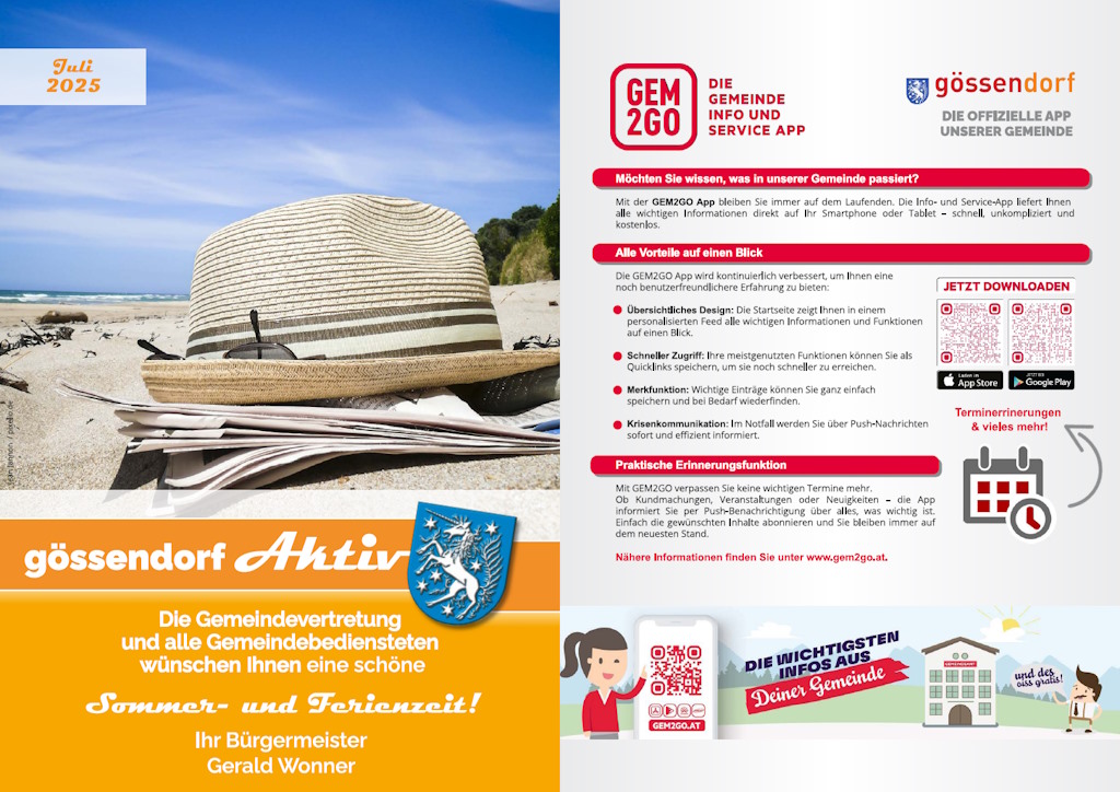 Gemeindezeitung Gössendorf – Juli 2025