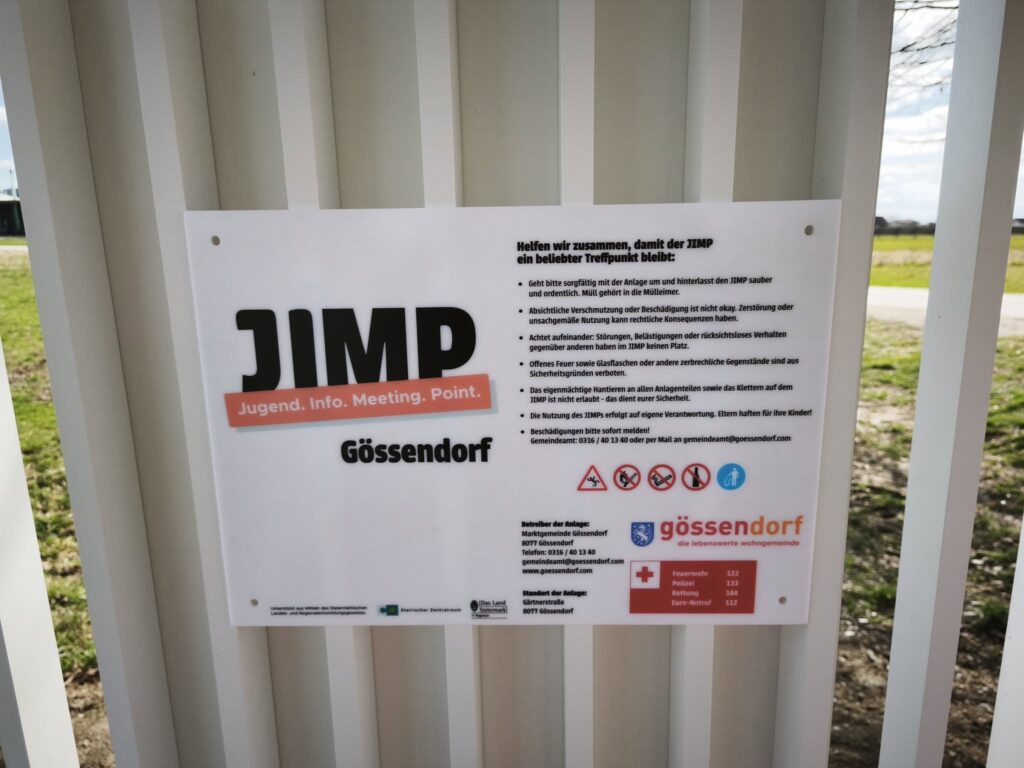 Offizielle Eröffnung Jugend. Info. Meeting. Point. Gössendorf