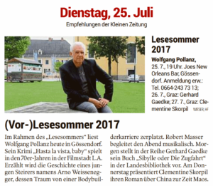 Lesesommer des Kulturvereins Gössendorf