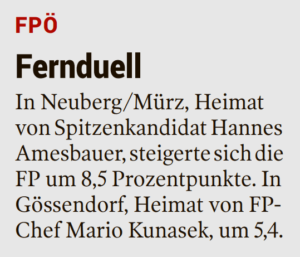 Kleine Zeitung 16.10. – FPÖ Fernduell