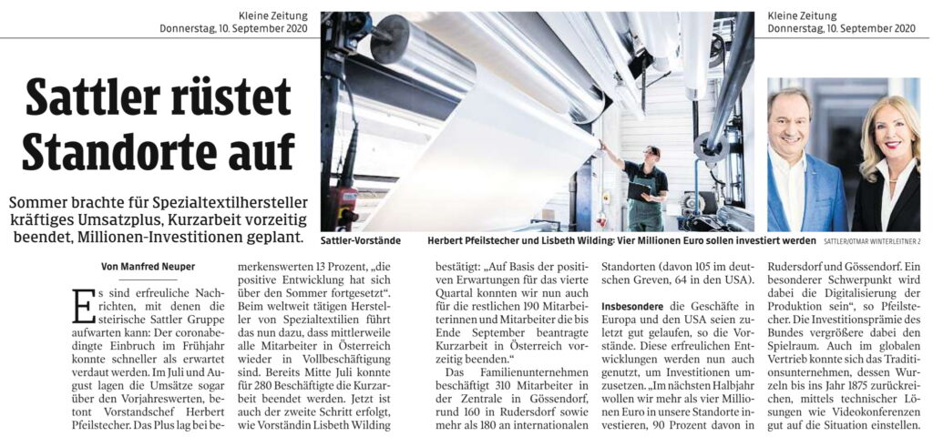 Sattler baut aus