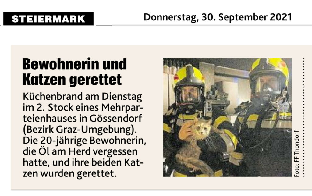 Wohnhausbrand in Thondorf