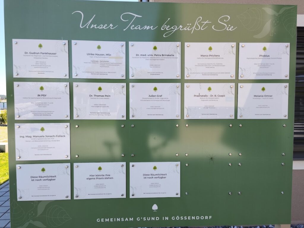 Anbietertafel im Lindenpark