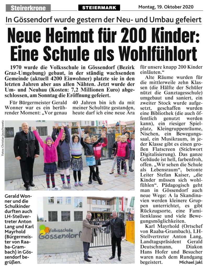 Eröffnung Volksschule Gössendorf