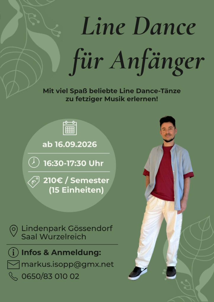 Fünf neue Tanzkurse für Jung bis Alt ab Mitte September im Lindenpark Gössendorf
