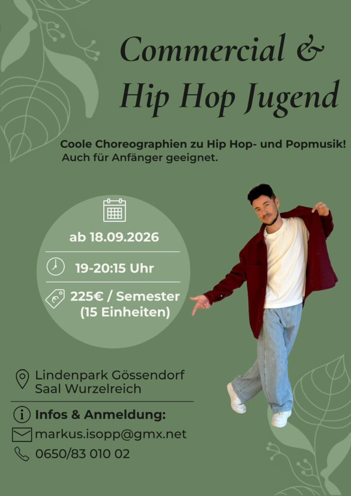 Fünf neue Tanzkurse für Jung bis Alt ab Mitte September im Lindenpark Gössendorf