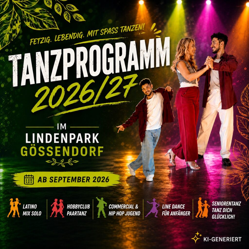 Fünf neue Tanzkurse für Jung bis Alt ab Mitte September im Lindenpark Gössendorf