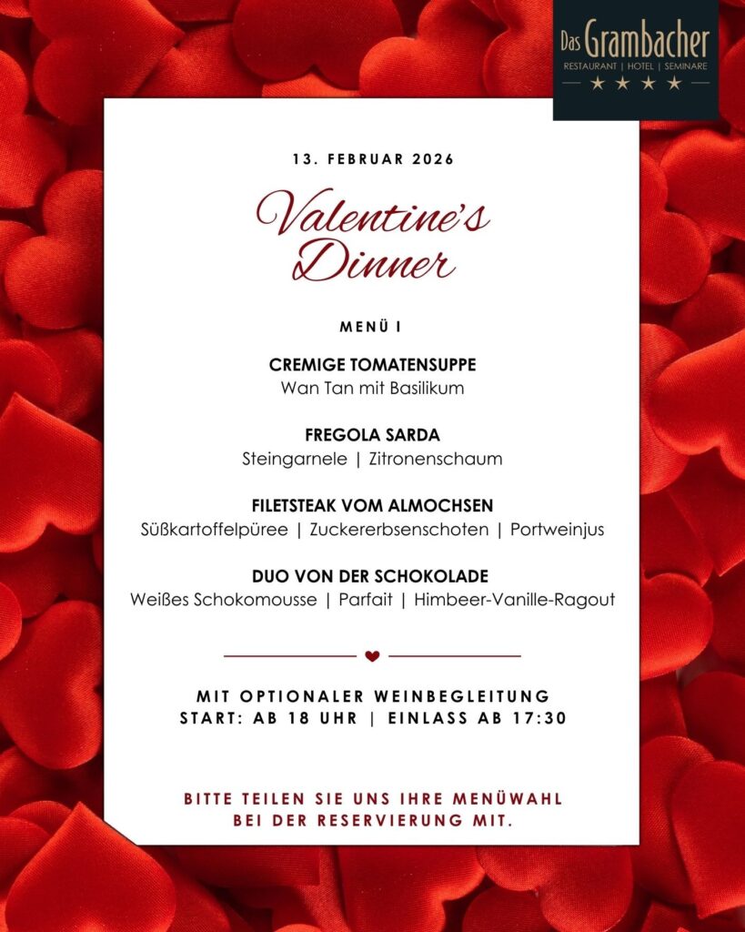 Valentinstag & Heringsschmaus 2026 – Romantische Dinner und mehr in der Region GU-Süd