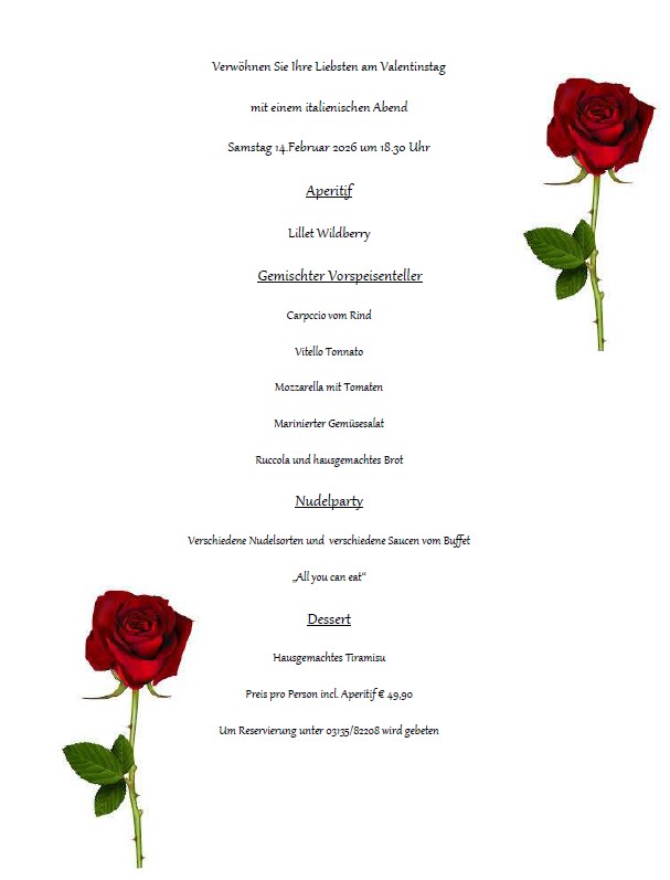 Valentinstag & Heringsschmaus 2026 – Romantische Dinner und mehr in der Region GU-Süd