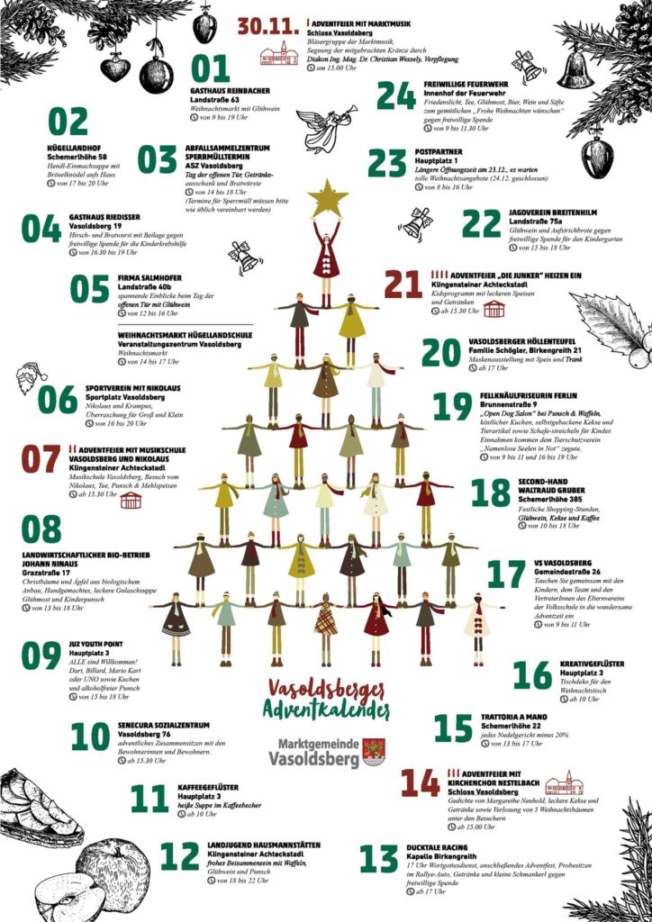 Erstes Adventwochenende: Christkindlmärkte, Konzerte, Eislaufstarts und mehr in Gössendorf, Fernitz-Mellach, Raaba, Kalsdorf und Umgebung