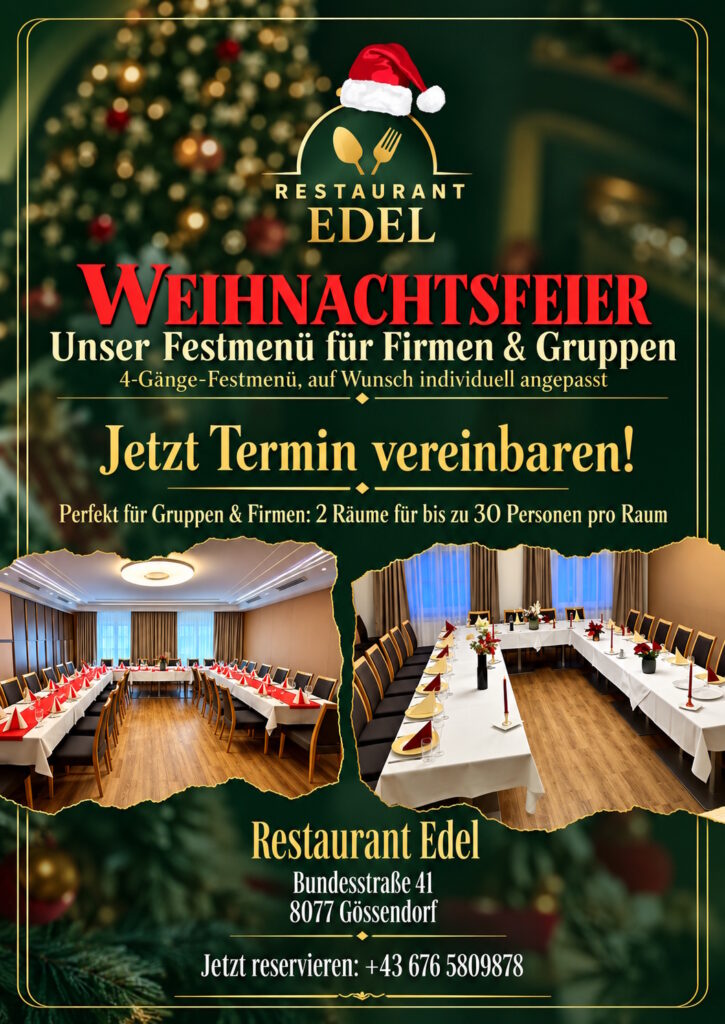 Wild-Tage im Restaurant Edel – und jetzt schon die Weihnachtsfeier planen