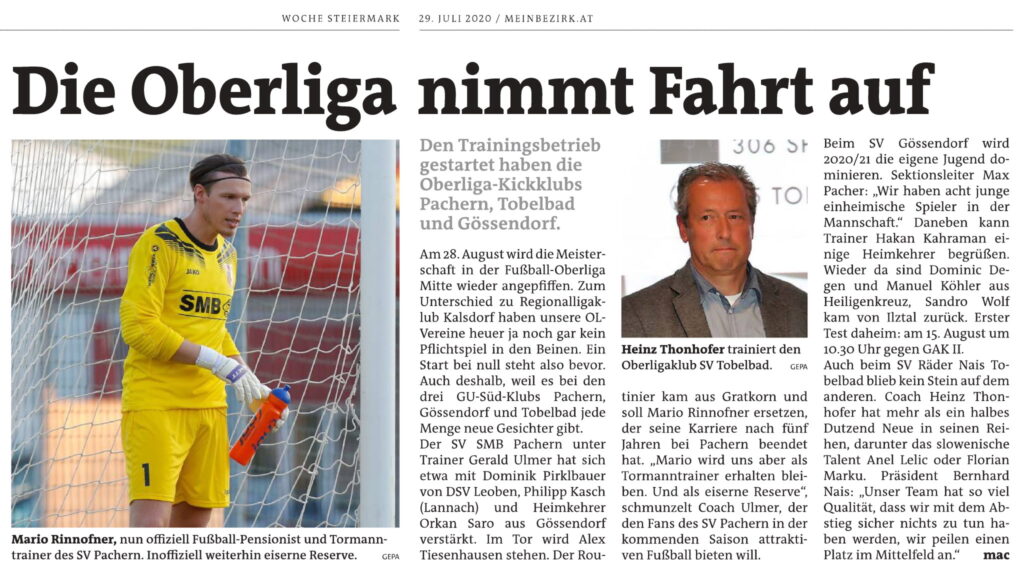 Oberliga in GU – SV Gössendorf