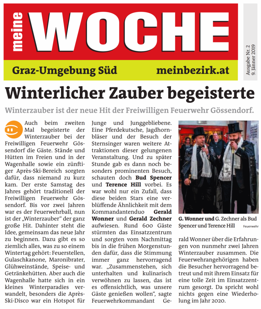 Winterzauber der Feuerwehr Gössendorf war ein Hit