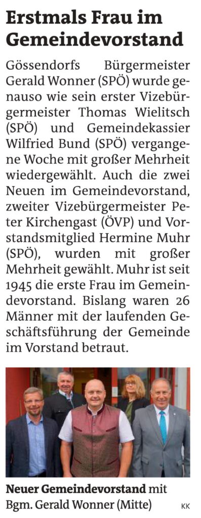 Neuer Gemeindevorstand