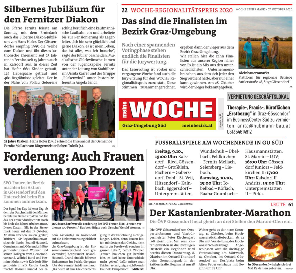 Ehrung von Diakon Hofer