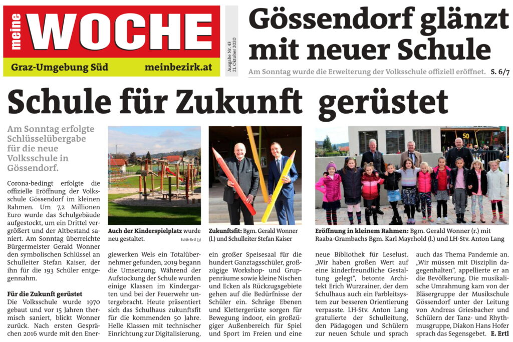 Eröffnungsfeier Volksschule Gössendorf