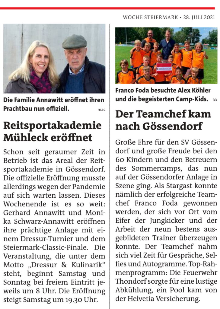 Eröffnung Reitsportakademie Mühleck