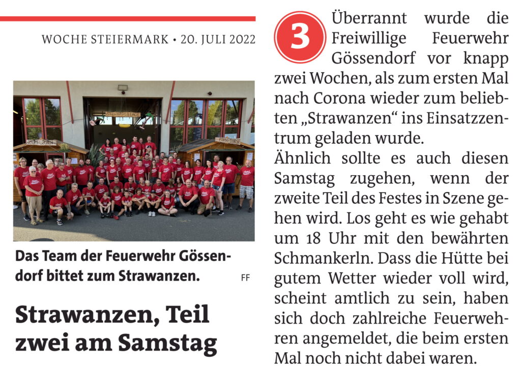 Strawanzen der Feuerwehr Gössendorf